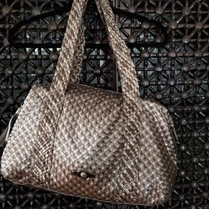 Elliott Lucca Leather Chain Link Shoulder Bag